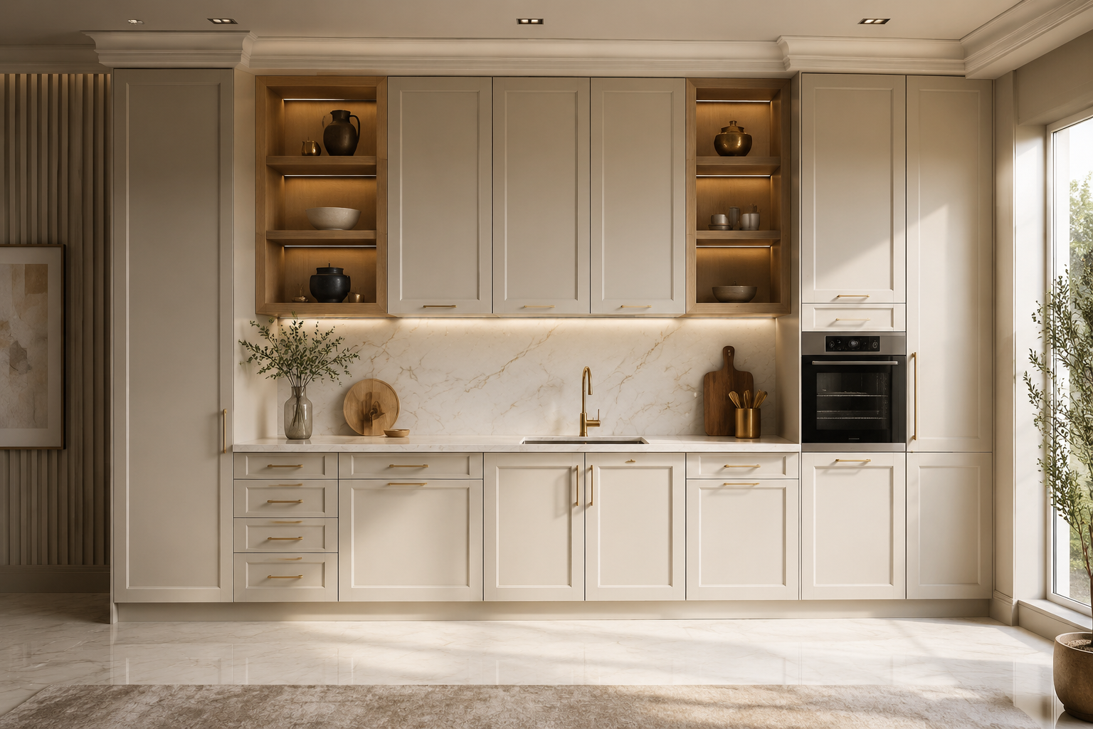 آشپزخانه مدرن و کابینت لوکس