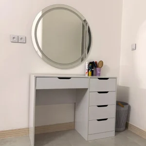 میز آرایش با آینه ساخته شده با ام دی اف