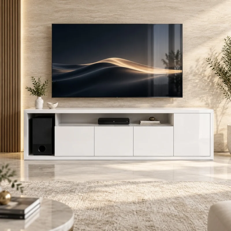 میز تیوی مدرن سفید