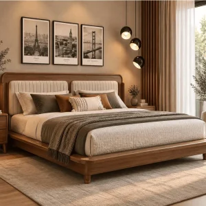 تخت دونفره روکش گردو